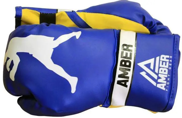 Alt view image 2 of 4 - Amber Fight Gear Junior Boxing Gloves 6oz for Kids Age 3 to 6, Training Gloves for MMA, Muay Thai, Kickboxing, Punching Bag, Wrist Support & Breathable