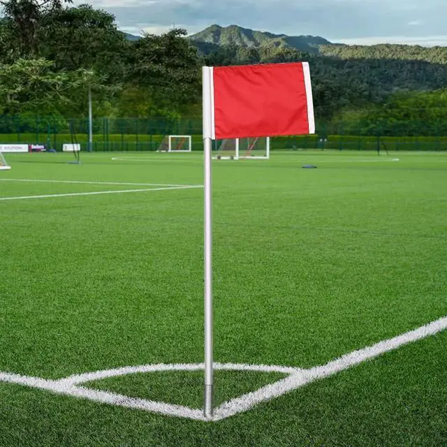 Alt view image 3 of 4 - Amber Fight Gear Official Corner Flags, 27mm PVC Post, Durable & Weather-Resistant for Outdoor Sports Fields, Training & Tournaments, Easy Setup, Set of 4