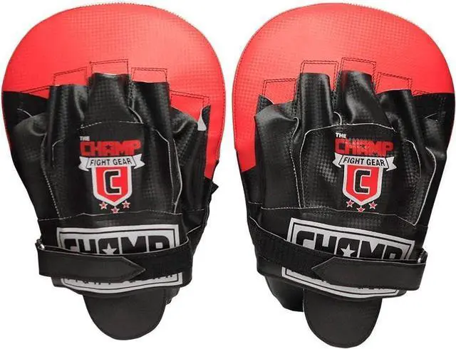 Alt view image 2 of 3 - Amber Fight Gear Curved Target Punching Mitts for MMA, Kickboxing, Muay Thai  Enhanced Wrist Support, Half-Ball Palm Grip, Lightweight, Durable ToughTek Material, Sweat-Resistant
