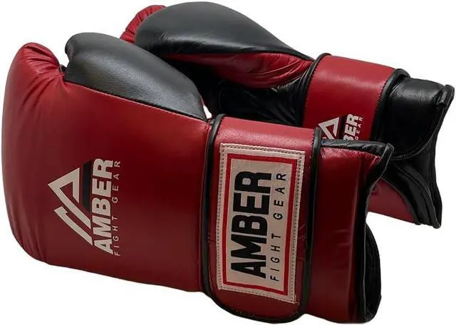 Alt view image 4 of 7 - Amber Sporting Goods Renegade v1.0 Pro Hook & Loop Leather Boxing Gloves, Durable, Ideal Sparring & Heavy Bags, Superior Shock Absorption & Ventilation, Optimal Fit for Serious Athletes, 14 oz.
