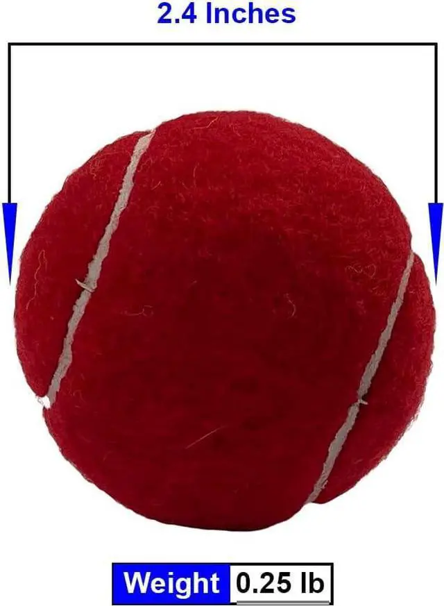 Alt view image 2 of 3 - Amber Fight Gear Tennis-Ball Size Cricket Ball Durable Felt-Covered Red Ball with Solid Core for Long-Lasting Pressure-Resistant Play