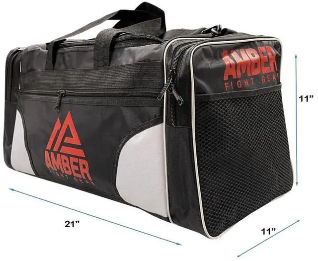 Alt view image 3 of 4 - Amber Fight Gear Hold-All Gym Bag, Breathable Mesh Duffel for Boxing, MMA, Kickboxing, Muay Thai & Fitness  Waterproof, Rip-Stop Nylon, Medium