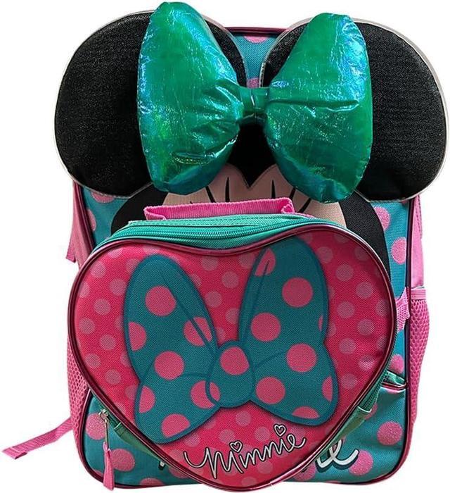 Alt view image 2 of 5 - Amber Fight Gear Minnie Mouse 16" School Backpack With Detachable Lunch Box Set - Disney Backpack