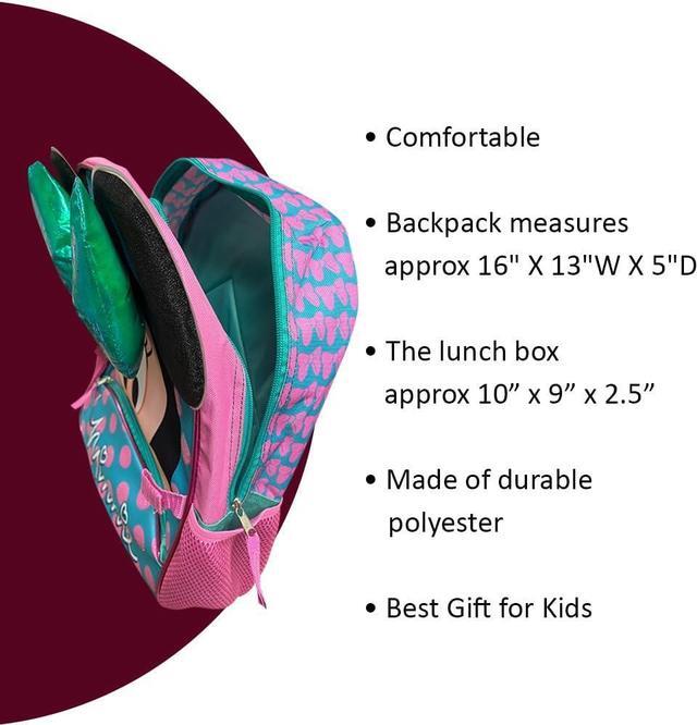 Alt view image 4 of 5 - Amber Fight Gear Minnie Mouse 16" School Backpack With Detachable Lunch Box Set - Disney Backpack