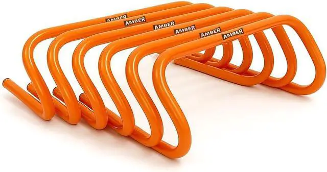 Main image of Amber Fight Gear Multi-Sport Speed Training Hurdles Set of 6 Mini Hurdles for Agility & Coordination, Lightweight PVC Construction, Ideal for Football, Soccer, Baseball, Hockey, Track, Tennis