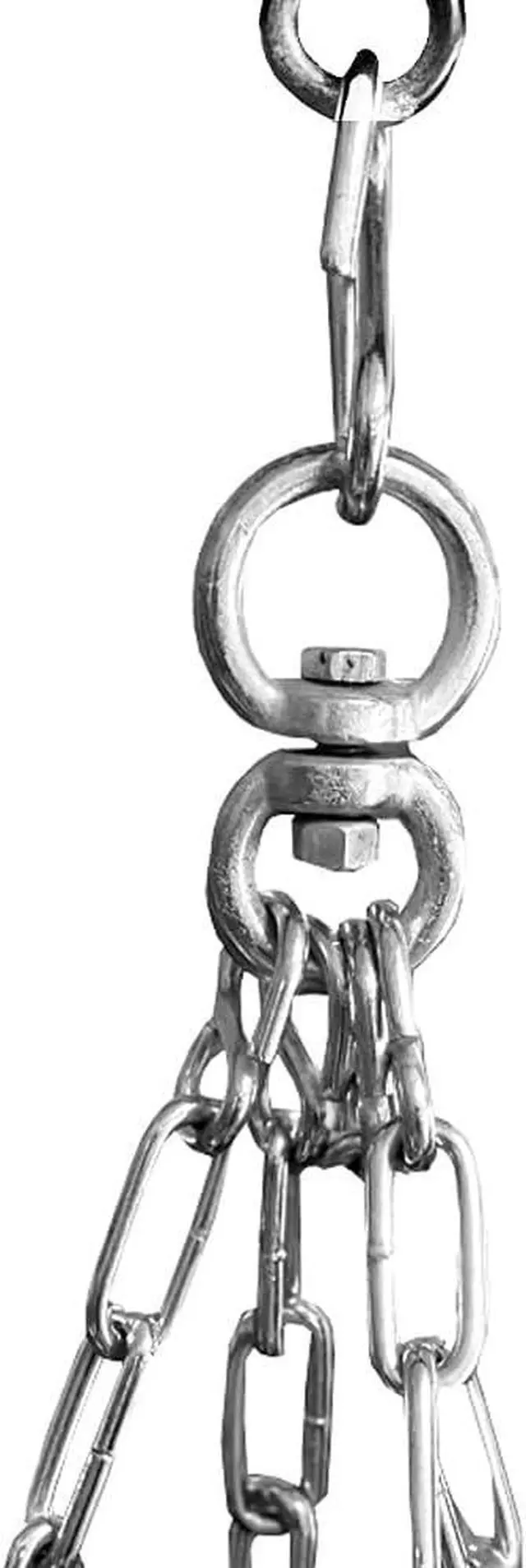 Alt view image 2 of 3 - Amber Fight Gear Heavy Duty Premium 220lb Capacity Heavy Bag Chain for Boxing Kickboxing Muay Thai Heavybags Perfect Heavy Bag Hanger Chain Strap with No Tangle Swivel hanger for Punching Bags