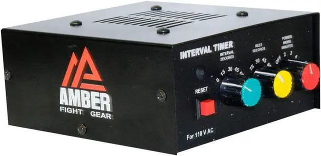 Alt view image 3 of 4 - Amber Fight Gear Professional Classic Boxing Interval Timer Gym Timer for Muay Thai, MMA, Kickboxing, Boxing, Martial Arts or Any Combat Sport Black Adult