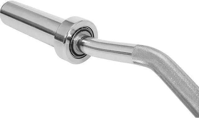 Alt view image 2 of 5 - Amber Fight Gear Olympic Super Curl Barbell 47" - Heavy-Duty EZ Curl Bar with 200 lb Capacity for Weight Bench Training - Fits 2" Weight Plates - Anti-Rust Coated - Multi-Use Gym Equipment