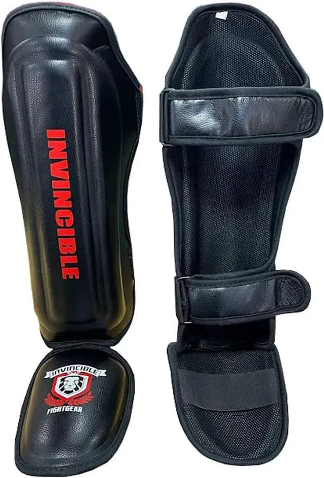 Alt view image 2 of 4 - Invincible Fight Gear  Shin-n-Step for Muay Thai, MMA, Martial Arts Protective Training Equipment for Sparring or Training Padded and Adjustable.Unisex, Large X-Large