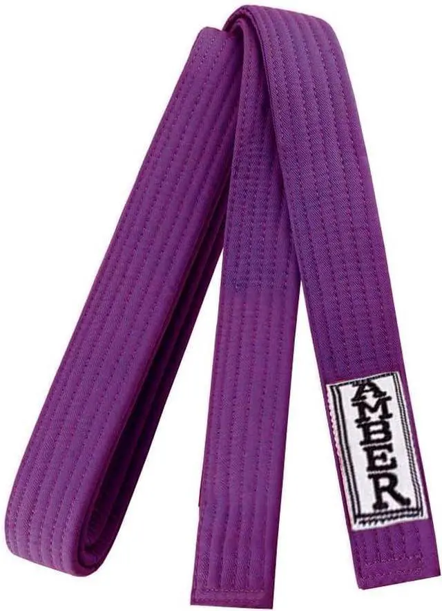 Alt view image 4 of 7 - Amber Fight Gear Premium Karate Belt, 100% Cotton Canvas Martial Arts Belt for Karate, Taekwondo & Judo