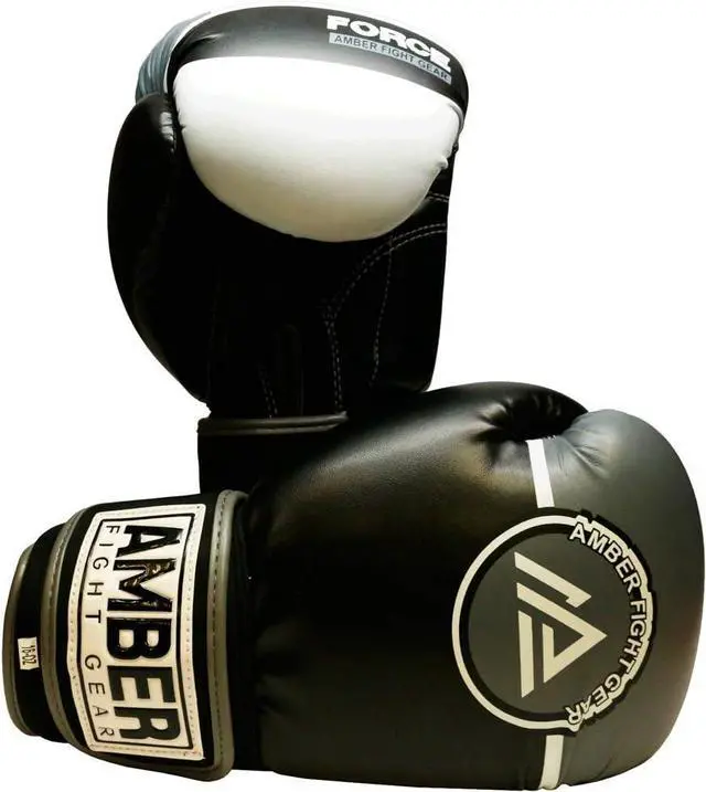 Main image of Amber Fight Gear Force Boxing Gloves for Training, Sparring, Kickboxing, Muay Thai  Durable PU, Multi-Layer Foam, Wrist Support, Punching Bag & Mitts Gloves