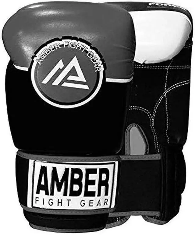 Alt view image 5 of 5 - Amber Fight Gear Force Boxing Gloves for Training, Sparring, Kickboxing, Muay Thai  Durable PU, Multi-Layer Foam, Wrist Support, Punching Bag & Mitts Gloves