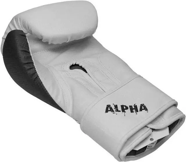 Alt view image 5 of 5 - Amber Fight Gear The Champ Fight Gear Alpha Series Boxing Gloves with Wrist Support for Boxing Kickboxing Muay Thai Training or Sparring Punching Bag Mitts Black/White 8 oz.
