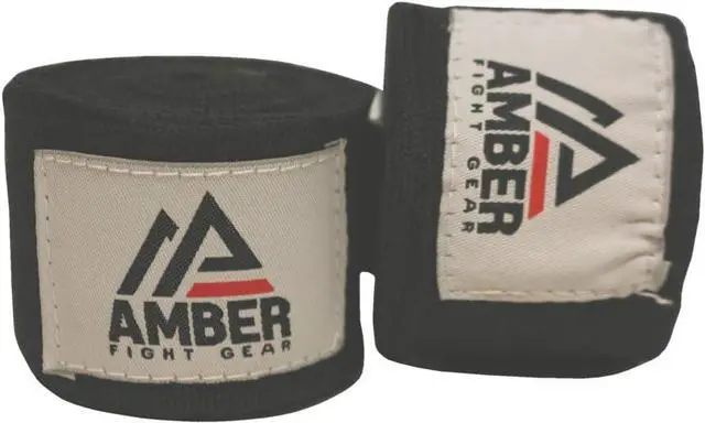 Alt view image 2 of 6 - Amber Fight Gear Mexican Style 200 Inch Elastic Handwraps - Breathable, Durable, Machine Washable for MMA, Boxing, Kickboxing, Muay Thai