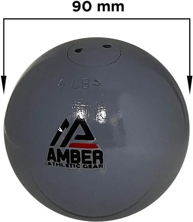 Alt view image 4 of 4 - Amber Fight Gear Precision Performance 2.72kg/6lb Iron Shot Put Versatile Training and Competition Excellence with Sturdy Cast Iron Build and Durable Polyurethane Coating Grey