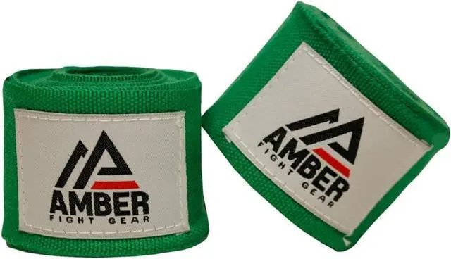 Alt view image 2 of 6 - Amber Fight Gear Mexican Style 200 Inch Elastic Handwraps - Breathable, Durable, Machine Washable for MMA, Boxing, Kickboxing, Muay Thai Green