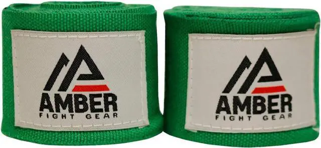 Alt view image 5 of 6 - Amber Fight Gear Mexican Style 200 Inch Elastic Handwraps - Breathable, Durable, Machine Washable for MMA, Boxing, Kickboxing, Muay Thai Green
