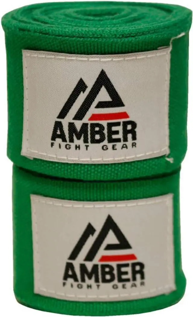 Alt view image 6 of 6 - Amber Sporting Goods Mexican Style 200 Inch Elastic Handwraps - Breathable, Durable, Machine Washable for MMA, Boxing, Kickboxing, Muay Thai Green