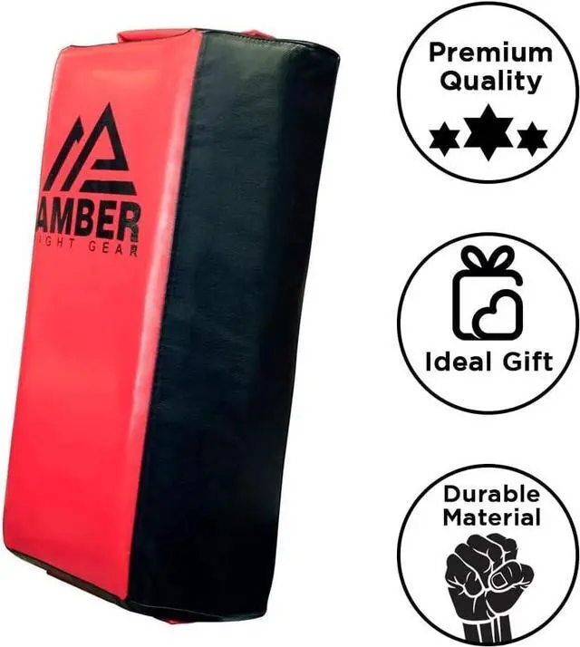 Alt view image 2 of 4 - Amber Fight Gear  Multi-Angled Body Punching Kick Shield 20x12 inch, Durable MMA, Muay Thai, Kickboxing Pad for Knee, Leg & Shin Strikes  Heavy-Duty Training Gear
