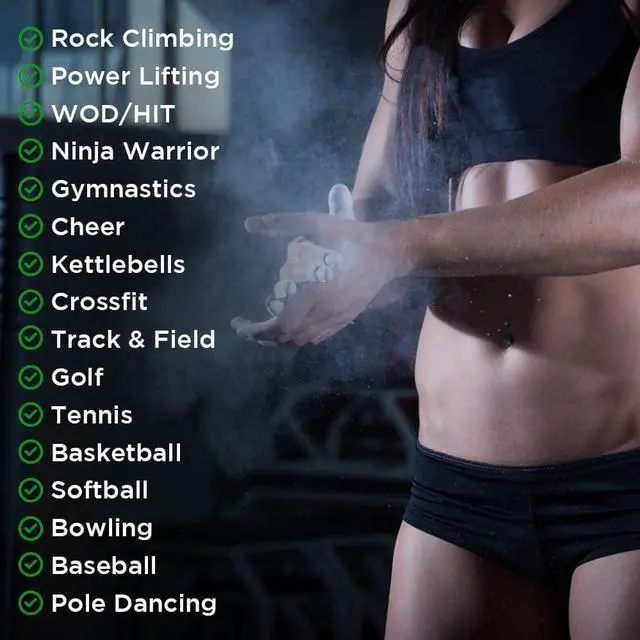 Alt view image 3 of 4 - Amber Fight Gear Gym Workout Anti Slip Chalk for Lifting Weights Gymnastics Crossfit Rock Climbing