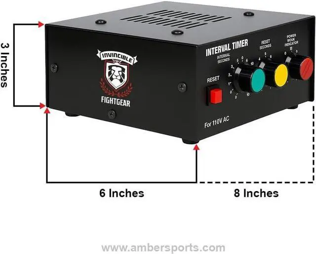 Alt view image 4 of 5 - Invincible Fight Gear  Boxing Timer with Loud Bell and Whistle, 2 or 3 Minute Rounds, 15-60 Second Rest, Steel Gym Interval Timer for Boxing, MMA, Kickboxing, Muay Thai, Martial Arts, Home Gym