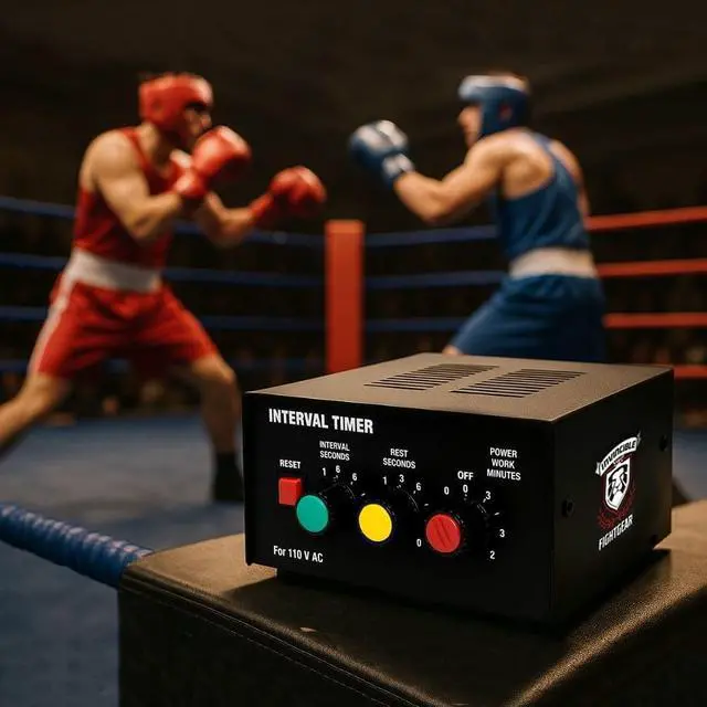 Alt view image 3 of 5 - Invincible Fight Gear  Boxing Timer with Loud Bell and Whistle, 2 or 3 Minute Rounds, 15-60 Second Rest, Steel Gym Interval Timer for Boxing, MMA, Kickboxing, Muay Thai, Martial Arts, Home Gym