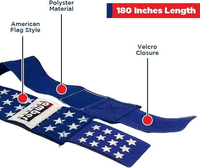 Alt view image 3 of 5 - Amber Fight Gear USA Flag Handwraps, 180 inch Breathable Polyester Boxing Wraps for MMA, Kickboxing, Muay Thai, Training, Wrist & Knuckle Support, Machine Washable, Sold as a Pair