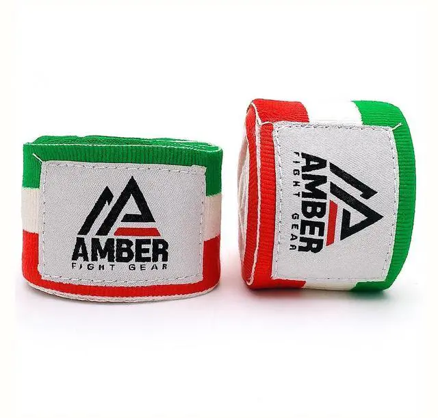 Alt view image 5 of 5 - Amber Fight Gear Semi Elastic Professional 180-Inch Hand Wraps with Hook and Loop Closure for Boxing Kickboxing Muay Thai MMA for Men and Women  Sold as a Pair Mexico