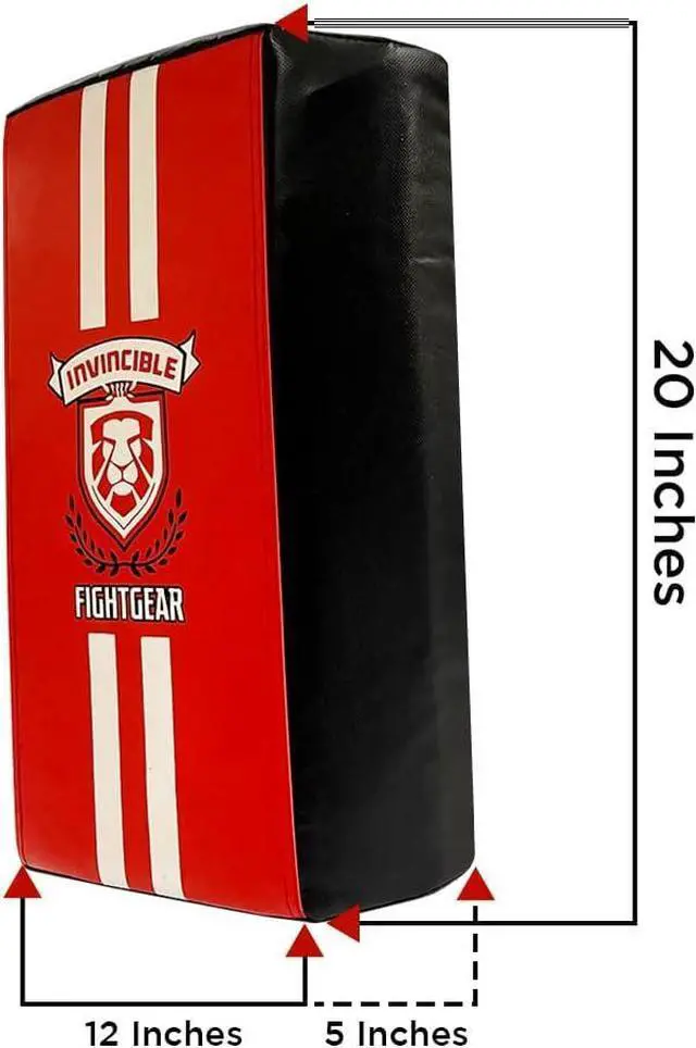 Alt view image 2 of 3 - Invincible Fight Gear Multi-Angled Kick Shield 20x12 for MMA, Muay Thai, Kickboxing, Heavy-Duty Body Punching Pad with Shock Absorption, Durable Training Gear for Knee, Leg, Shin Strikes