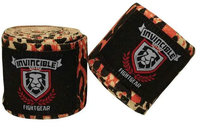 Alt view image 4 of 5 - Amber Fight Gear Elastic Thick Printed 180-Inch Handwraps - The Ultimate Athlete's Protection and Style Solution for Superior Performance and Comfort, Sold as a Pair Print2