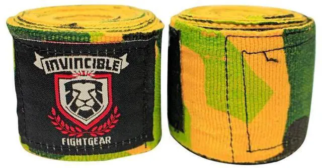 Alt view image 2 of 4 - Amber Fight Gear Elastic Thick Printed 180-Inch Handwraps - The Ultimate Athlete's Protection and Style Solution for Superior Performance and Comfort, Sold as a Pair Print3