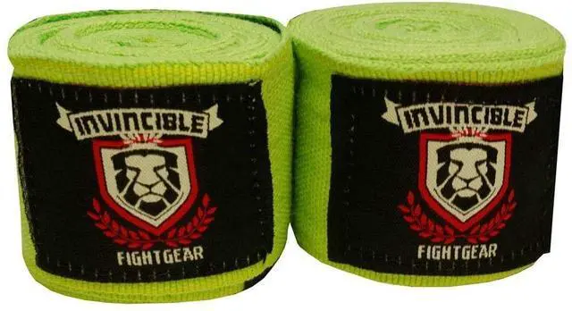 Alt view image 3 of 6 - Amber Fight Gear Ultimate 180-Inch Mexican Style Elastic Hand Wraps Premium Quality Boxing Kickboxing Muay Thai MMA Wraps for Men and Women, Sold as a Pair Lime Green