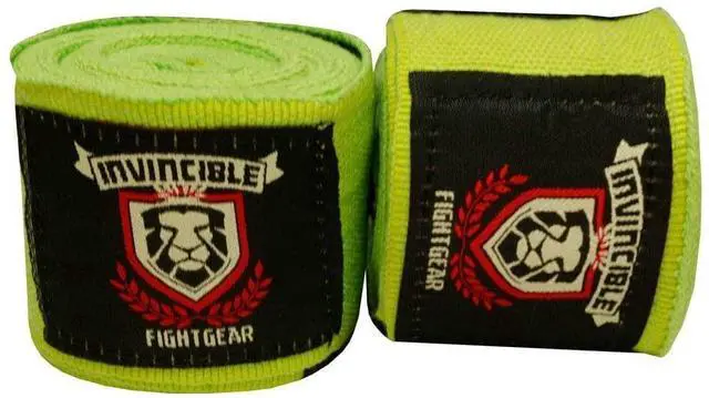 Alt view image 4 of 6 - Amber Fight Gear Ultimate 180-Inch Mexican Style Elastic Hand Wraps Premium Quality Boxing Kickboxing Muay Thai MMA Wraps for Men and Women, Sold as a Pair Lime Green