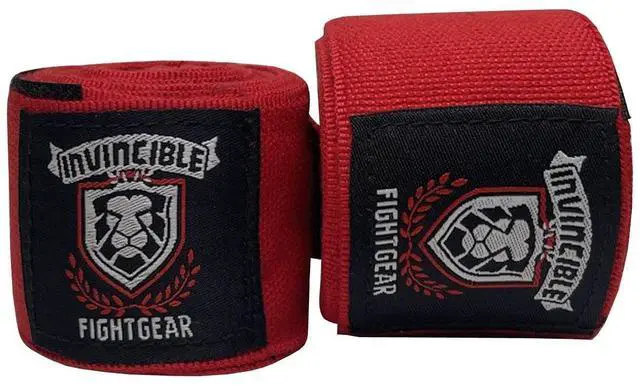 Alt view image 3 of 5 - Amber Fight Gear Ultimate 180-Inch Mexican Style Elastic Hand Wraps Premium Quality Boxing Kickboxing Muay Thai MMA Wraps for Men and Women, Sold as a Pair Red