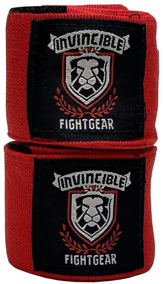 Main image of Amber Fight Gear Ultimate 180-Inch Mexican Style Elastic Hand Wraps Premium Quality Boxing Kickboxing Muay Thai MMA Wraps for Men and Women, Sold as a Pair Red