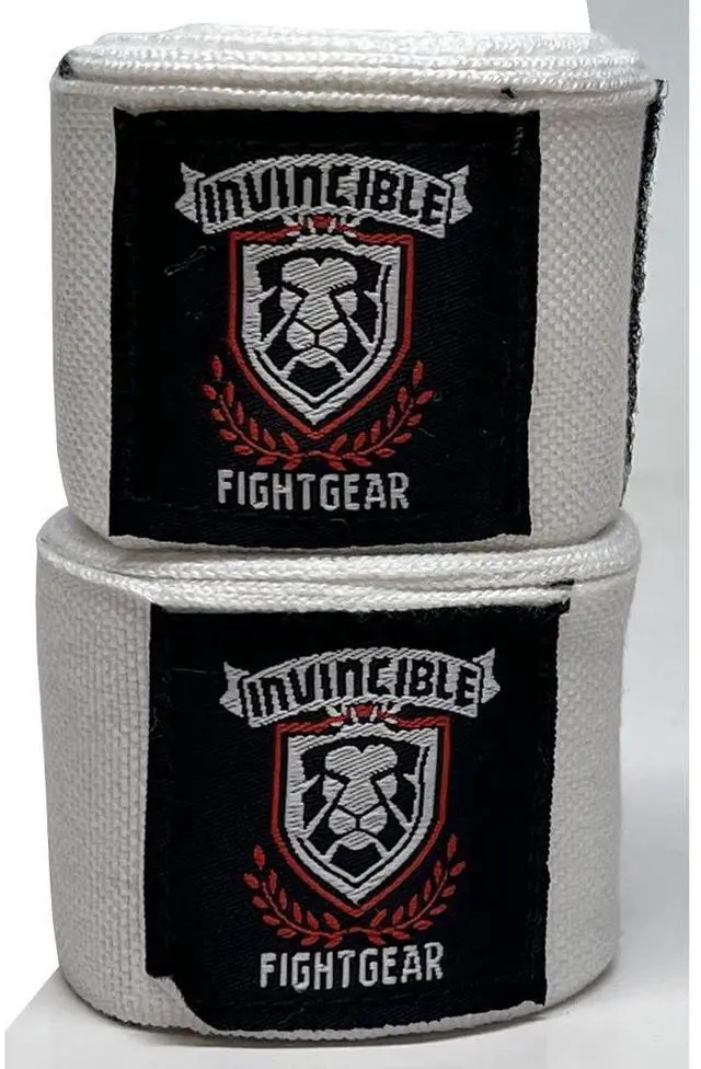 Main image of Amber Fight Gear Ultimate 180-Inch Mexican Style Elastic Hand Wraps Premium Quality Boxing Kickboxing Muay Thai MMA Wraps for Men and Women, Sold as a Pair White