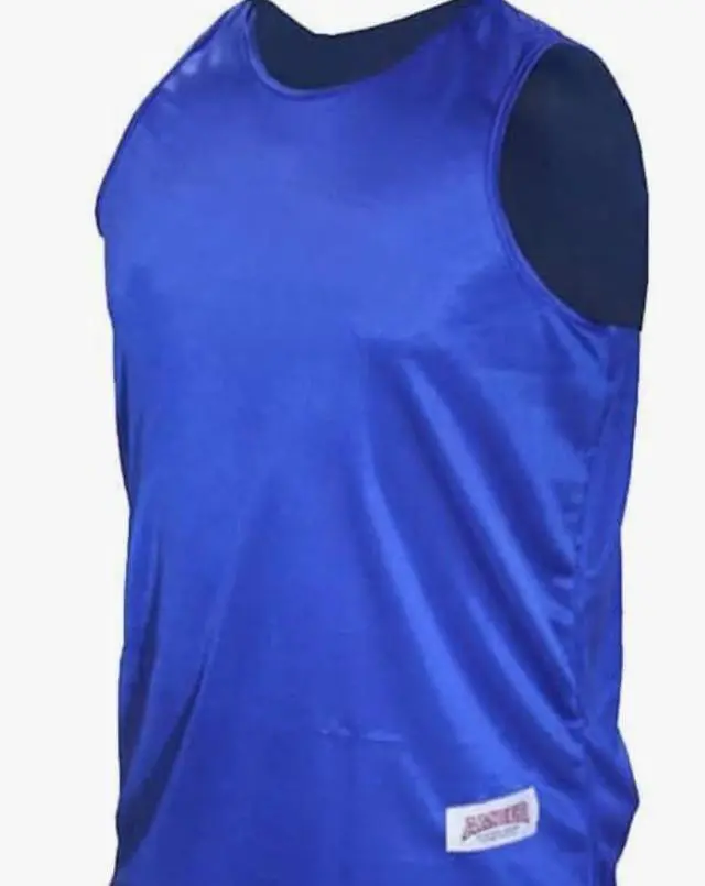 Alt view image 3 of 3 - Amber Fight Gear Premium Durable Boxing Jersey with Satin Finish Fabric - Comfortable & Stylish Training Gear for Unmatched Performance in Blue X-Large