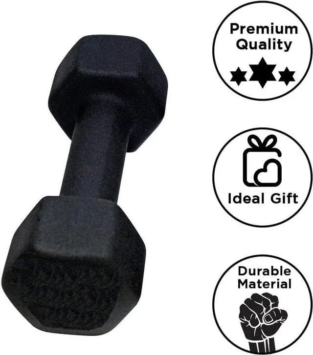 Alt view image 5 of 5 - Amber Fight Gear Neoprene Dumbbell, Single Weight for Strength Training, Muscle Toning, and Rehab, Non-Slip Grip & Anti-Roll Design 30lb