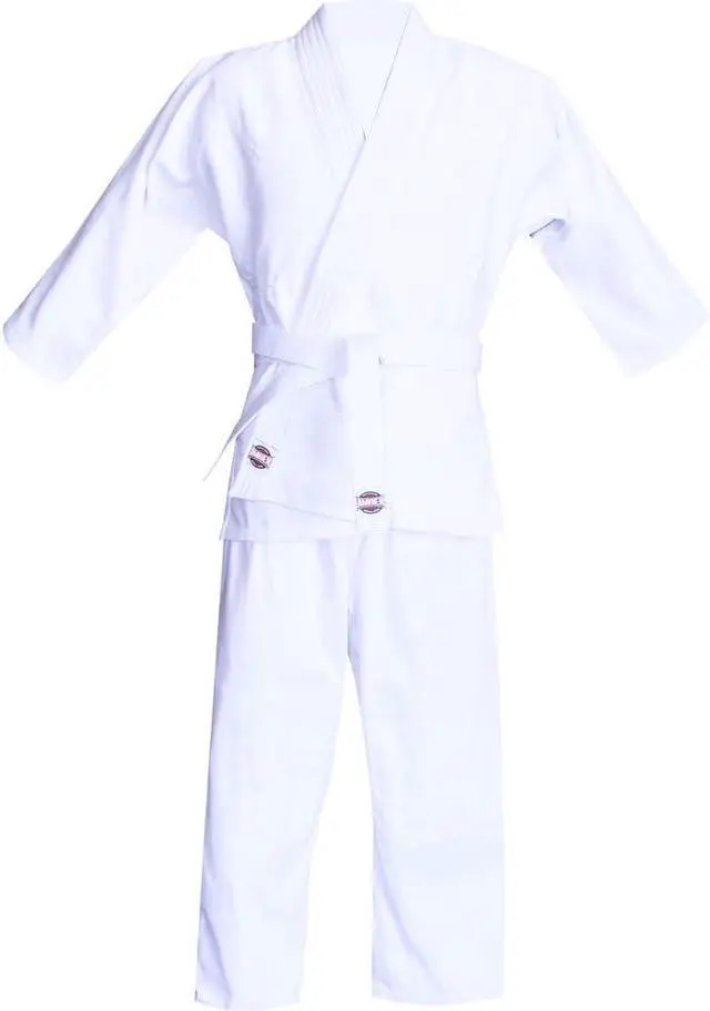 Main image of Amber Fight Gear Judo Uniform 100% Cotton, Single Weave, Durable & Comfortable, Drawstring Pants, Ideal for Training & Competition  Sold in Sets, White, Size 2
