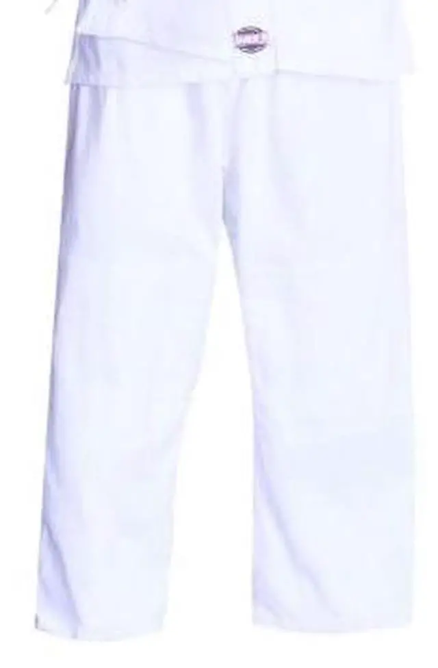 Alt view image 3 of 3 - Amber Fight Gear Judo Uniform 100% Cotton, Single Weave, Durable & Comfortable, Drawstring Pants, Ideal for Training & Competition  Sold in Sets, White, Size 2