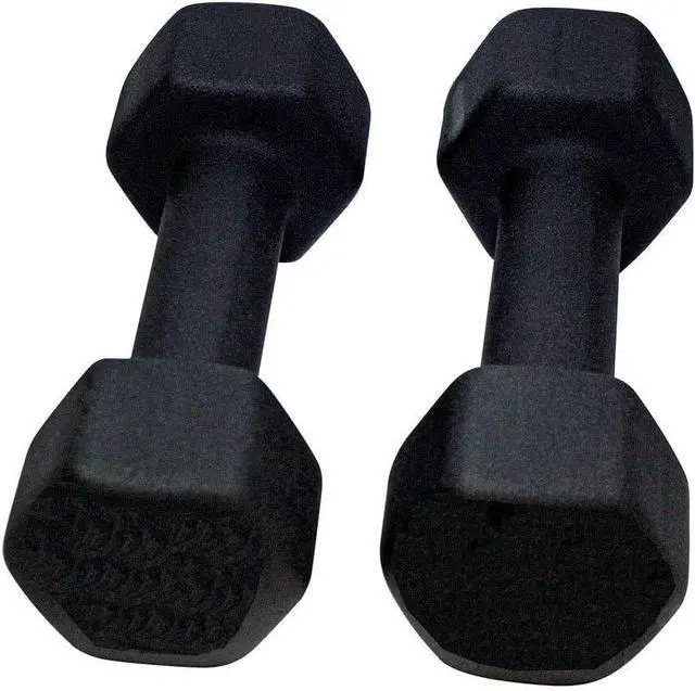 Alt view image 2 of 5 - Amber Fight Gear Neoprene Dumbbell for Strength Training, Muscle Toning, and Rehab, Non-Slip Grip, Anti-Roll Design 4 lbs.