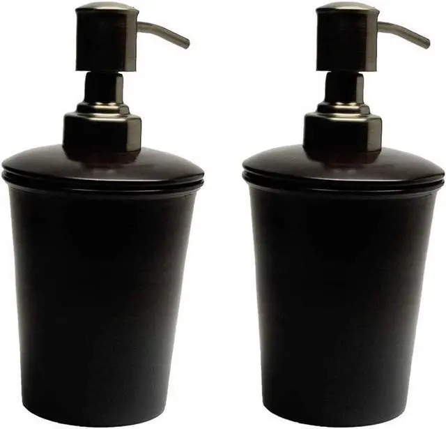 Alt view image 2 of 7 - LIVEVIE Millennium Collection Refillable Liquid Soap & Lotion Dispenser Set - Elegant Antique Copper Finish, Versatile for Bathroom Vanity, Kitchen Sink, Office, and Home Decor (Set of 2)