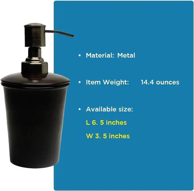 Alt view image 6 of 7 - LIVEVIE Millennium Collection Refillable Liquid Soap & Lotion Dispenser Set - Elegant Antique Copper Finish, Versatile for Bathroom Vanity, Kitchen Sink, Office, and Home Decor (Set of 2)