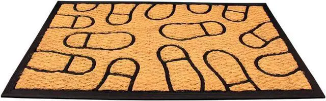 Main image of LIVEVIE Footprint Front Door Mat, Stylish Low-Profile Doormat for Indoor/Outdoor Entrance, Welcome Mat