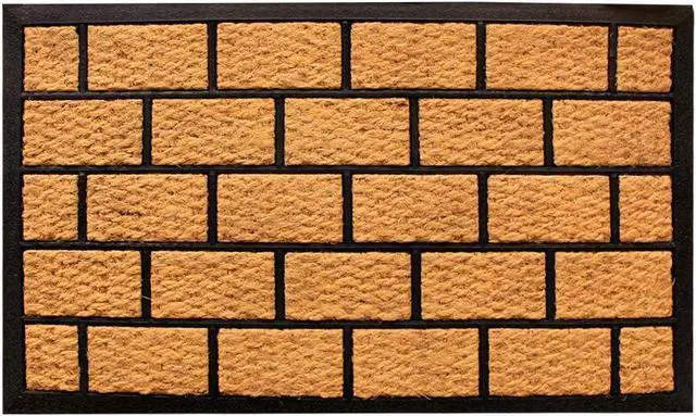 Main image of LIVEVIE Brickhouse Front Door Mat, Stylish Low-Profile Doormat for Indoor/Outdoor Entrance, Welcome Mat 30 x 18 Inches