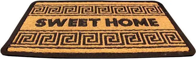 Alt view image 3 of 5 - LIVEVIE Sweet Home Rubber Coir Welcome Doormat, Indoor/Outdoor Entry Mat  Traps Dirt & Moisture  Durable & Anti-Skid  Weather-Resistant Floor Rug for Patio, Front Door  18x30 Inches