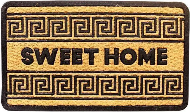 Main image of LIVEVIE Sweet Home Rubber Coir Welcome Doormat, Indoor/Outdoor Entry Mat  Traps Dirt & Moisture  Durable & Anti-Skid  Weather-Resistant Floor Rug for Patio, Front Door  18x30 Inches