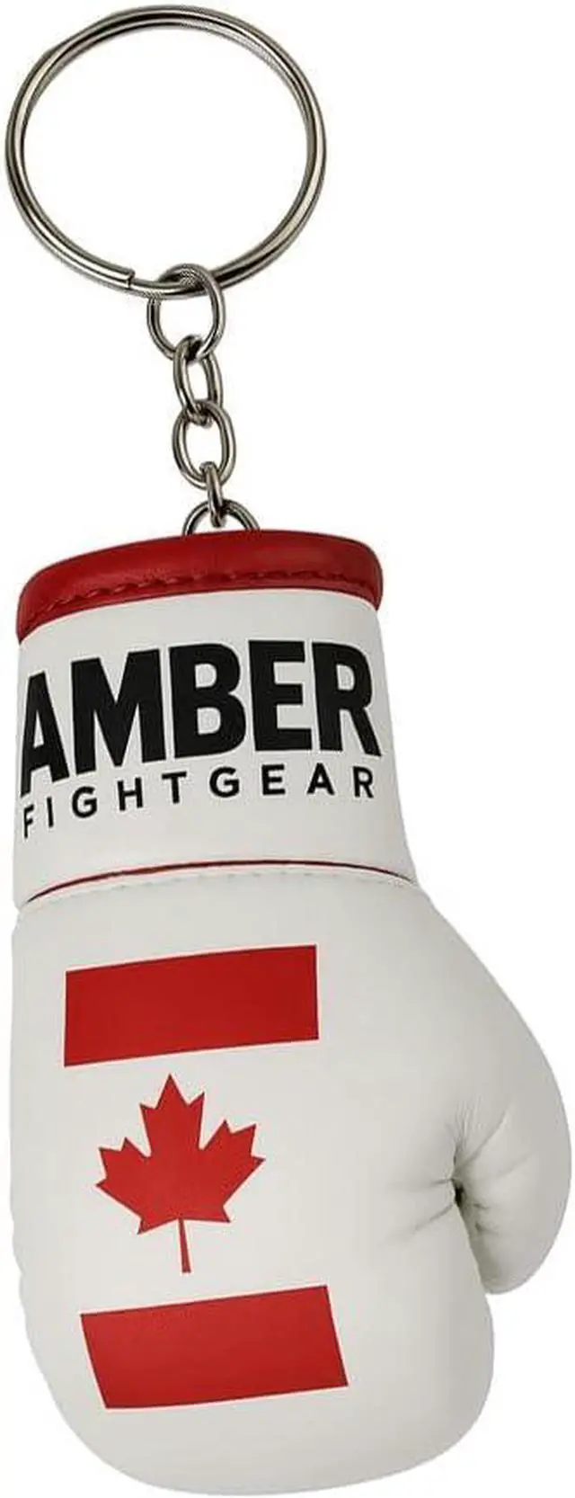 Main image of Amber Fight Gear Boxing Glove Replica Keyring Canada Authentic Miniature Souvenir with Heavy-Duty Design