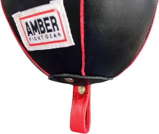 Alt view image 3 of 4 - Amber Fight Gear Boxing MMA Muay Thai Fitness Workout Training Leather Punching Floor to Ceiling Speed Dodge Ball Double End Bag Professional with Bungee Cords Large