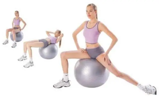 Alt view image 2 of 3 - Amber Fight Gear Anti Burst Fitness Ball for Exercise, Stability, Yoga, Balance, Core Strength & Flexibility Extra Thick, Non-Slip Gym Ball for Home & Office Workout
